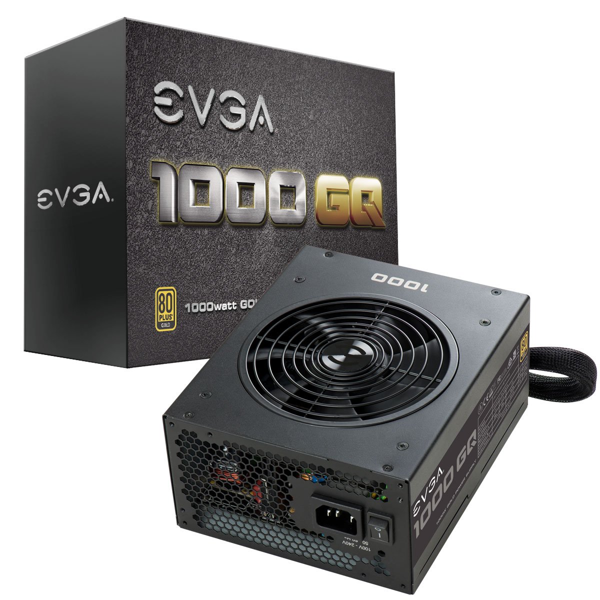71779G+G+YL EVGA 1000 GQ 1000W 80 Plus Gold Semi-Modular Power Supply - Image 1