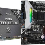 ASRock B450M Steel Legend Micro-ATX Motherboard AM4 Socket with DDR4 and M.2 Support