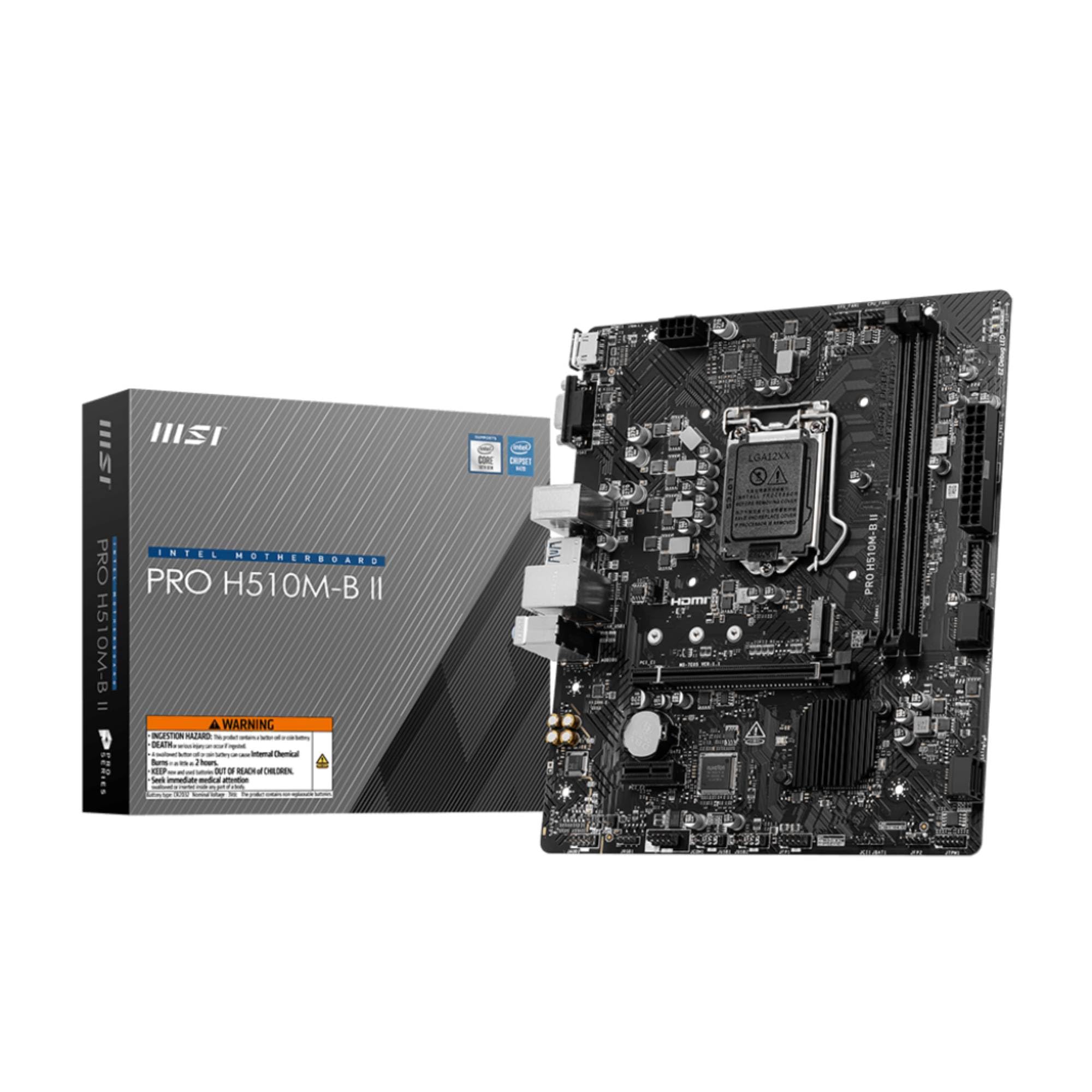 71h8U8xtV-L MSI PRO H510M-B II Motherboard | LGA 1200 Micro-ATX - Image 1