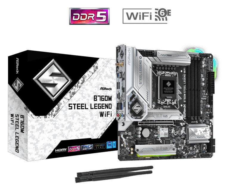 AsRock B760M Steel Legend WiFi Motherboard