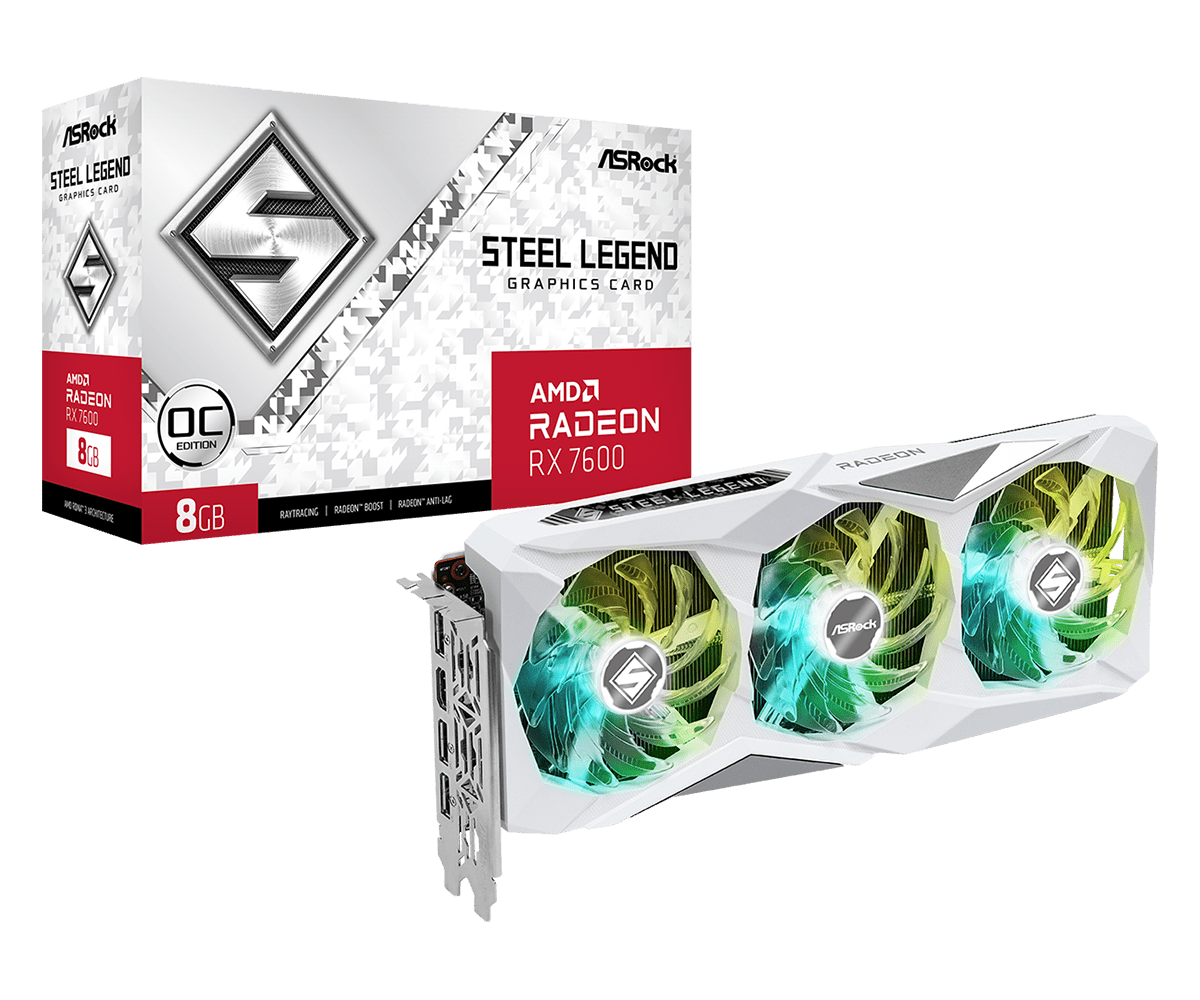 AsRock RX 7600 Steel Legend 8GB AsRock RX 7600 Steel Legend 8GB