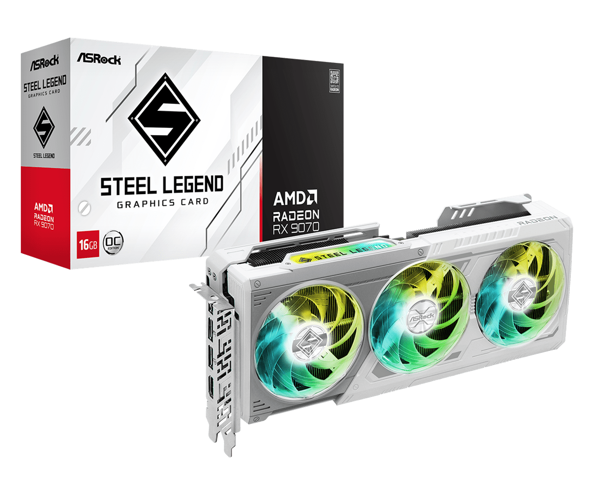 AsRock RX 9070 Steel Legend 16GB OC AsRock RX 9070 Steel Legend 16GB OC