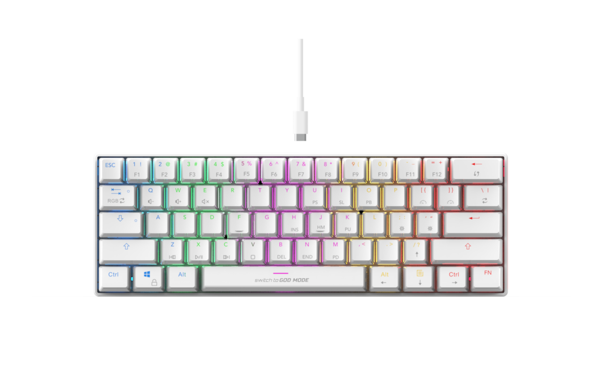 Cosmic Byte Themis White Gaming Keyboard 1