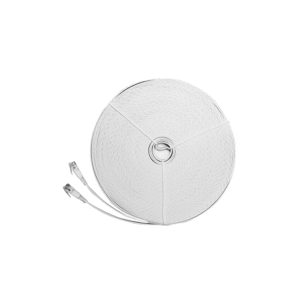 Eira Cat6 Ultra Thin Flat Ethernet 30m White Patch Cable