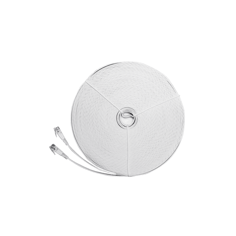 Eira Cat6 Ultra Thin Flat Ethernet 30m White Patch Cable