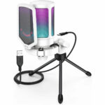 FIFINE AmpliGame A6V USB White Microphone 1