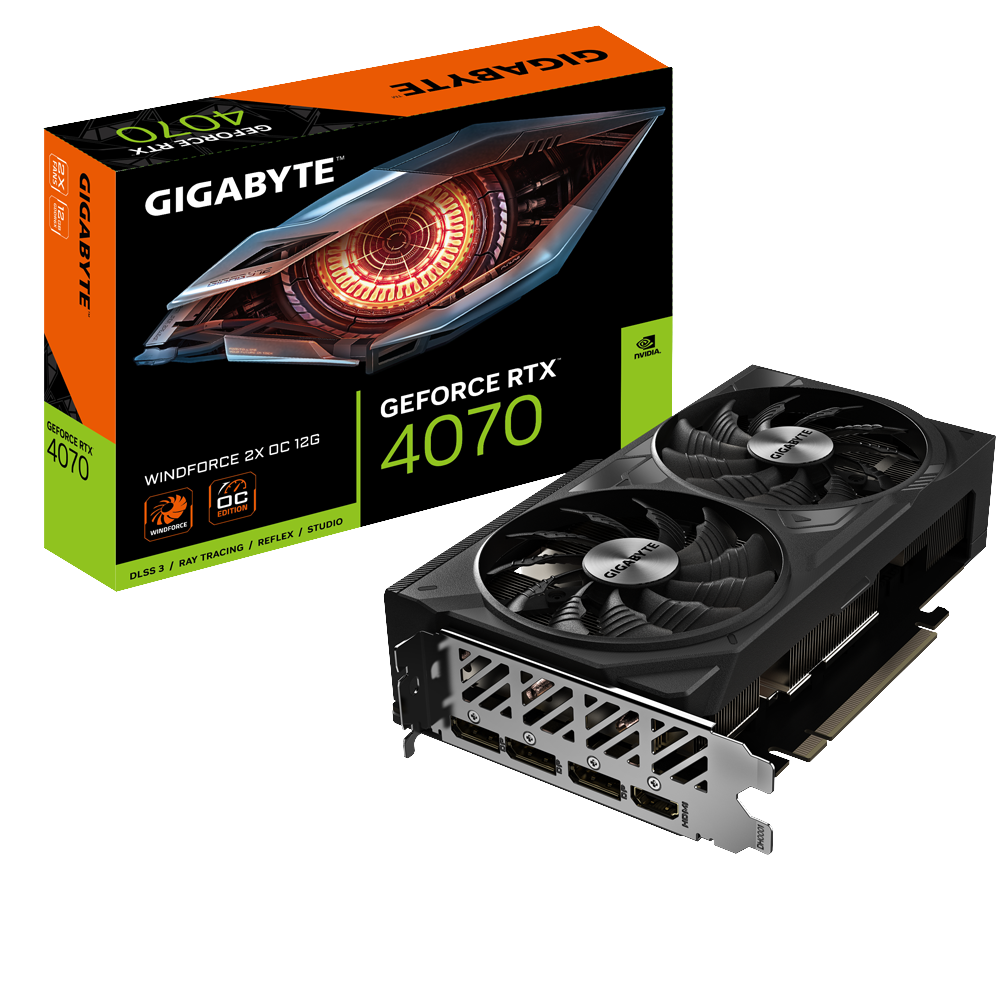 GeForce RTX 4070 WINDFORCE 2X OC 12G 01 GeForce RTX 4070 WINDFORCE 2X OC 12G 01