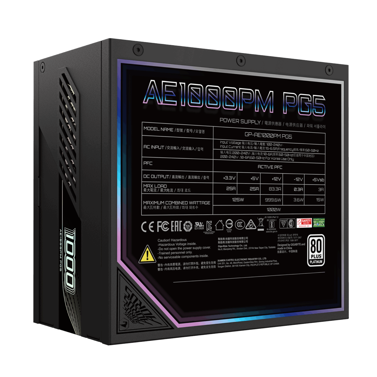 Gigabyte Aorus Elite P1000W White SMPS 7