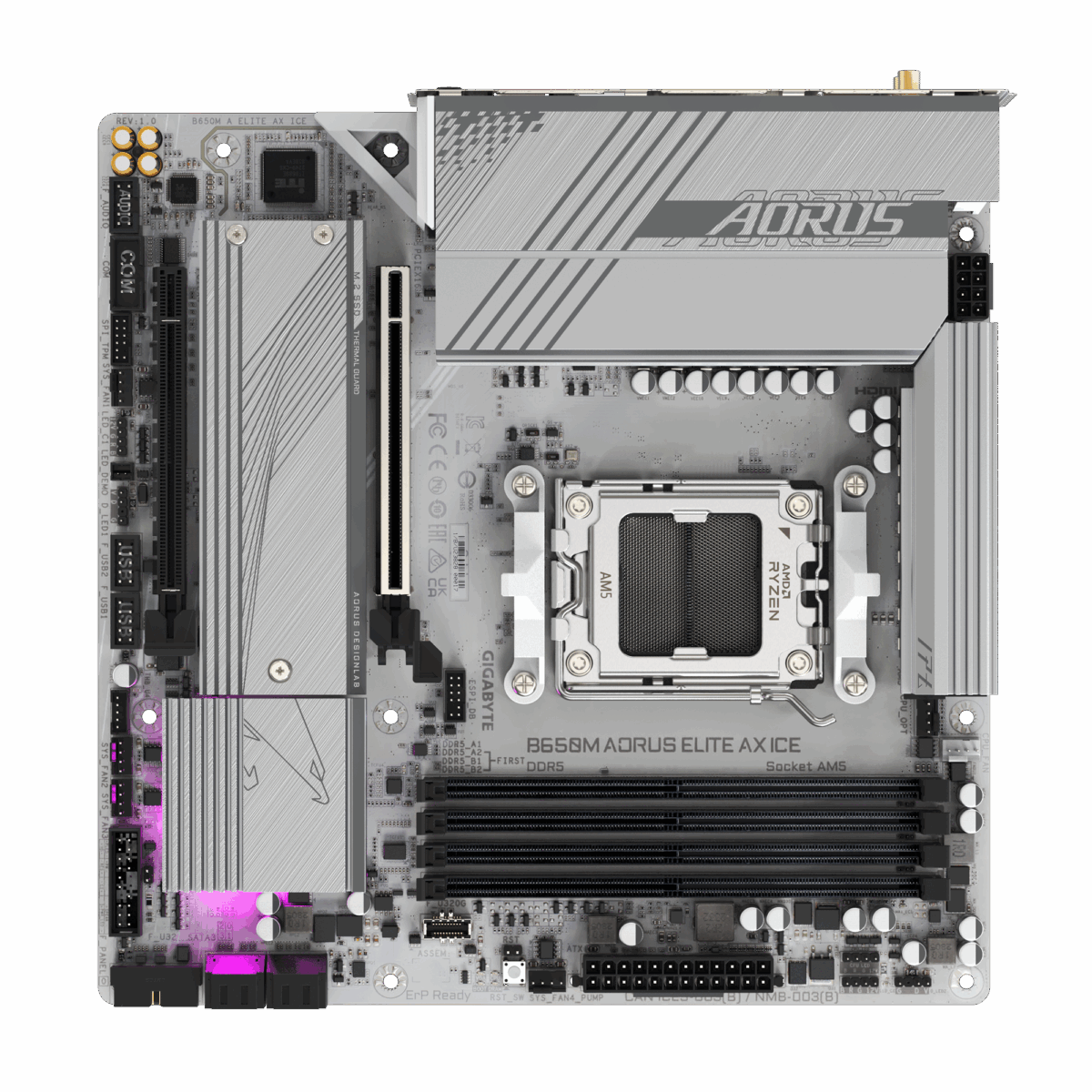 Gigabyte B650M Aorus Elite AX ICE AM5 Motherboard 5