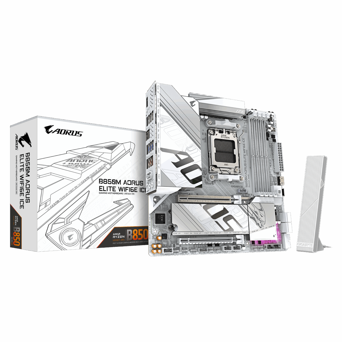 Gigabyte B850M Aorus Elite WiFi6E ICE Motherboard 1