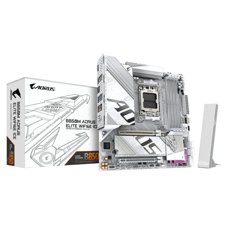 Gigabyte B850M Aorus Elite WiFi6E ICE Motherboard 1