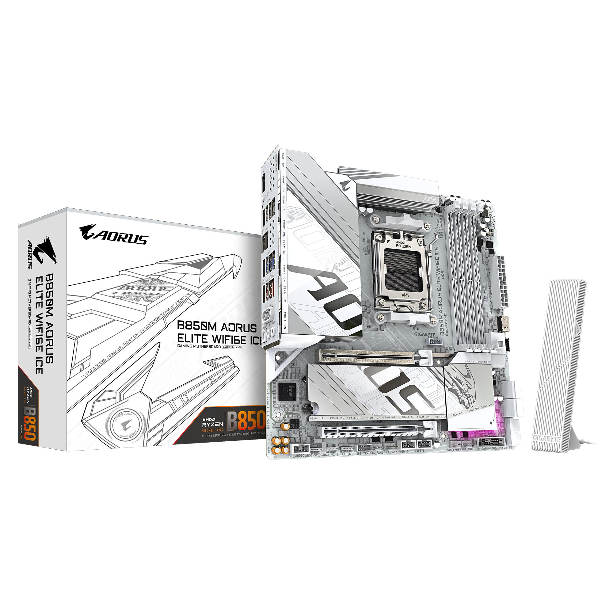 Gigabyte B850M Aorus Elite WiFi6E ICE Motherboard 1 Gigabyte B850M Aorus Elite WiFi6E ICE Motherboard 1