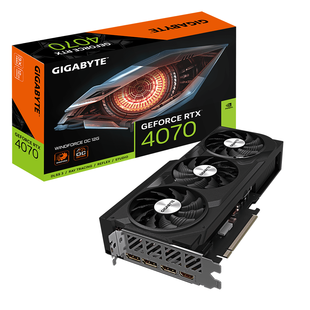 Gigabyte GeForce RTX 4070 12GB Windforce OC 10 Gigabyte GeForce RTX 4070 12GB Windforce OC 10