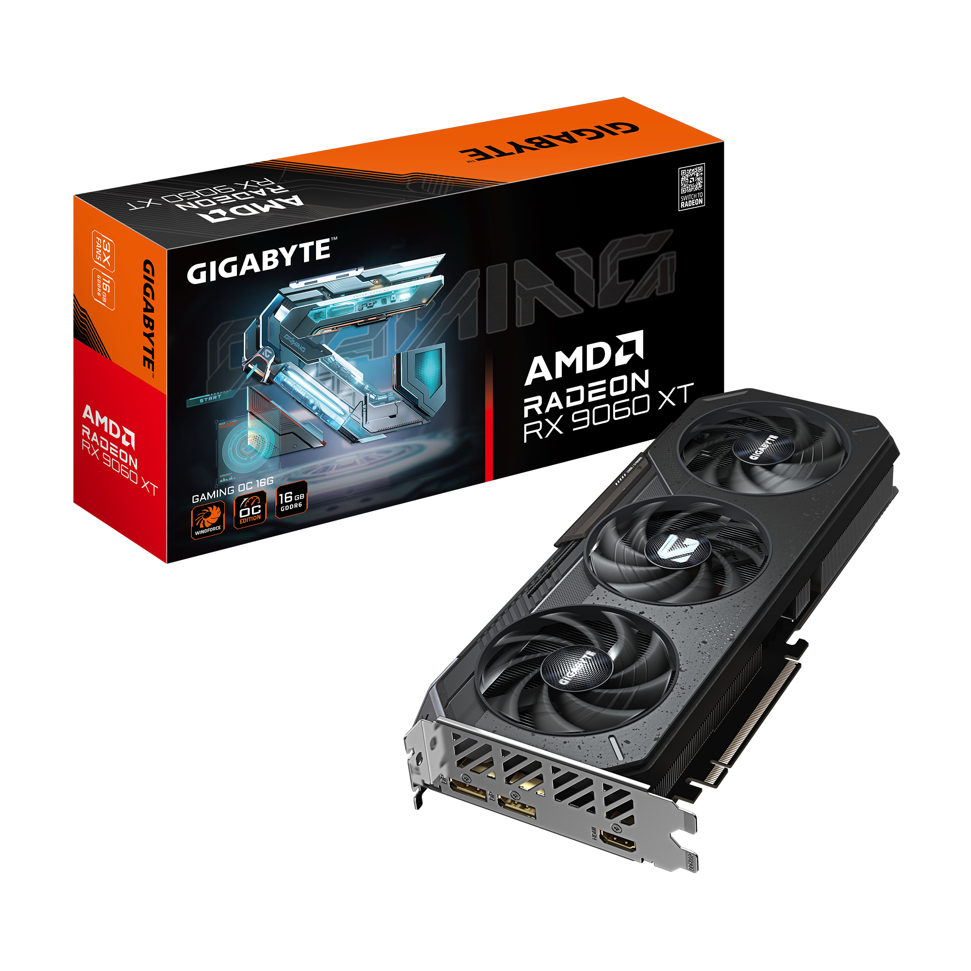 Gigabyte Radeon RX 9060XT 16GB Gaming OC 1