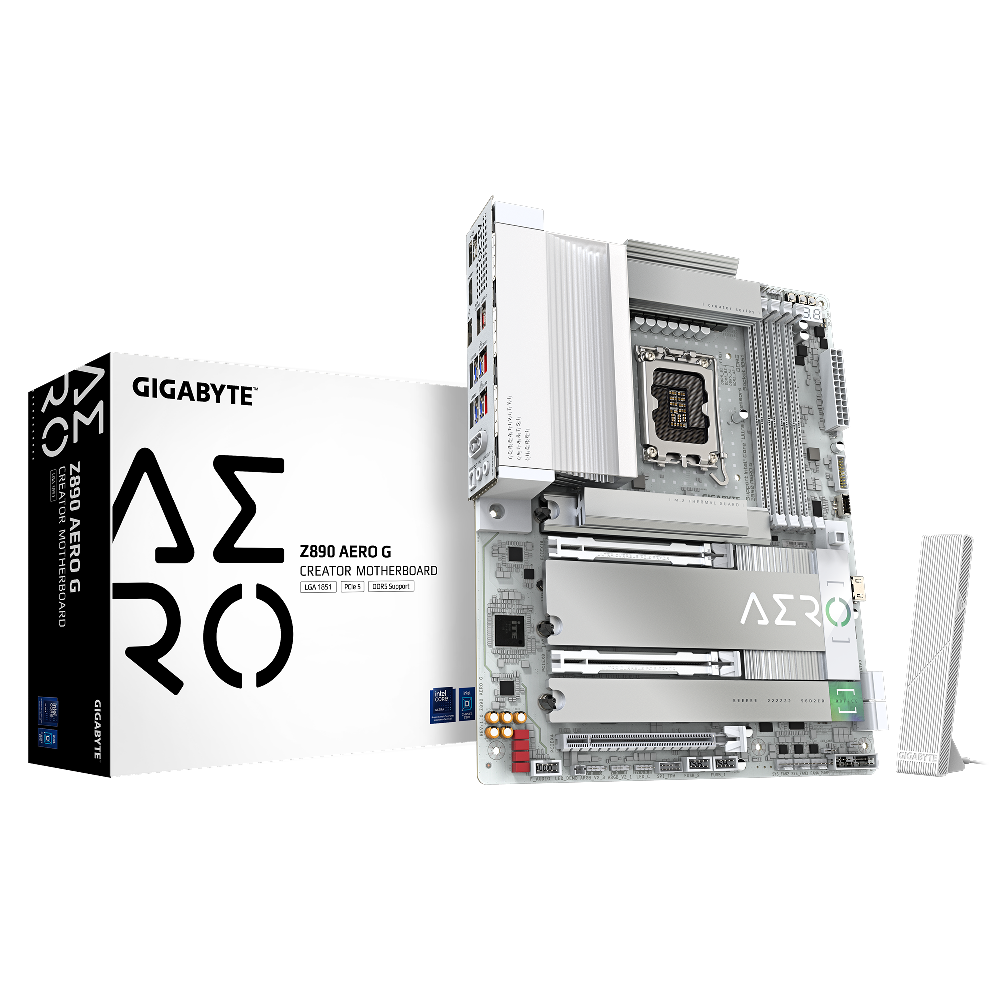 Gigabyte Z890 AERO G White Motherboard 1 Gigabyte Z890 AERO G White Motherboard 1