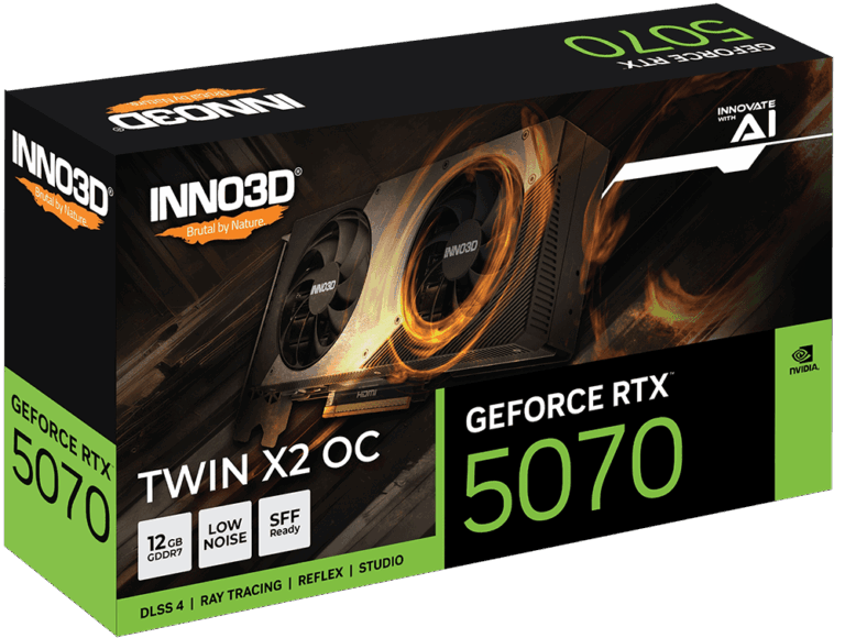 INNO3D GeForce RTX 5070 Twin X2 OC 12GB Graphics Card 1