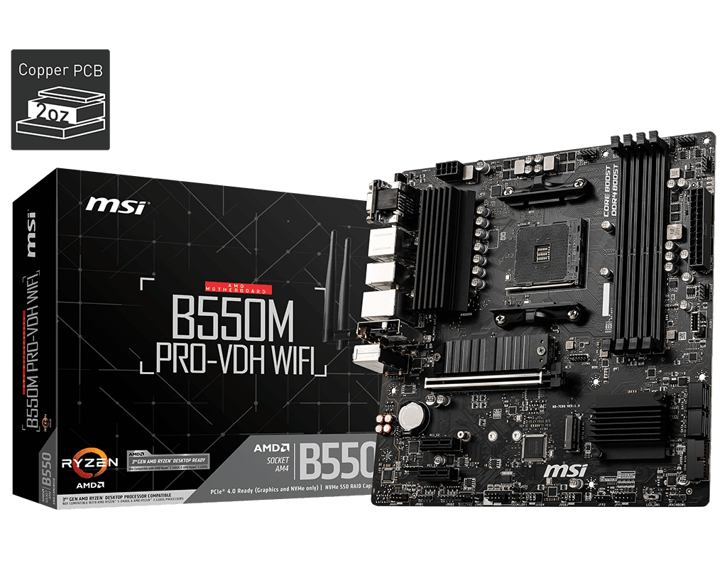 MSI B550M PRO VDH WiFi Motherboard MSI B550M PRO VDH WiFi Motherboard
