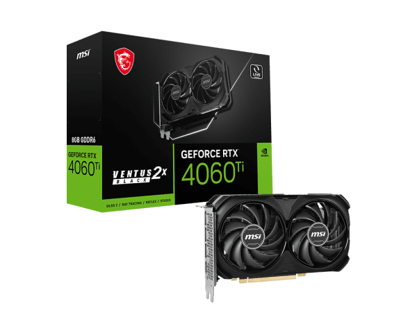 MSI GeForce RTX 4060 Ti Ventus 2X Black 8G 1