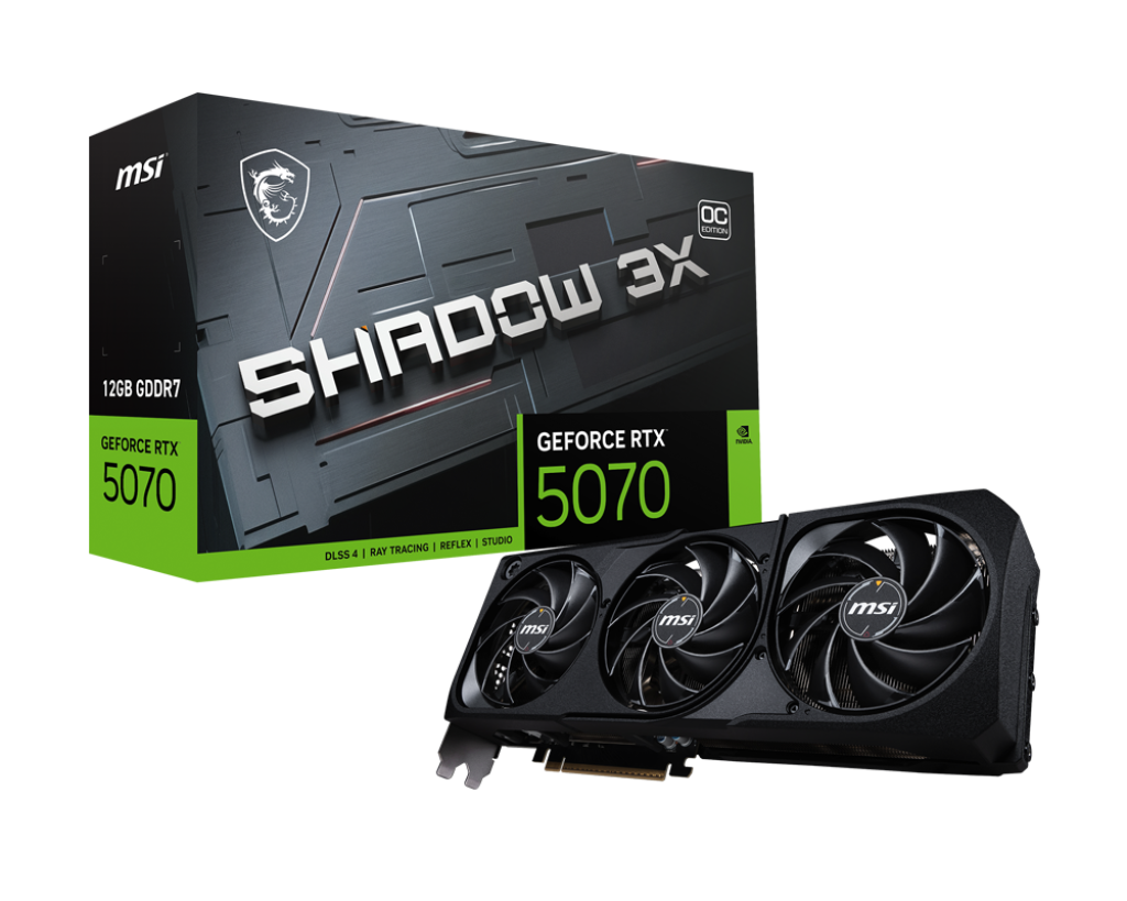 MSI GeForce RTX 5070 12G Shadow 3X OC Graphics Card MSI GeForce RTX 5070 12G Shadow 3X OC Graphics Card