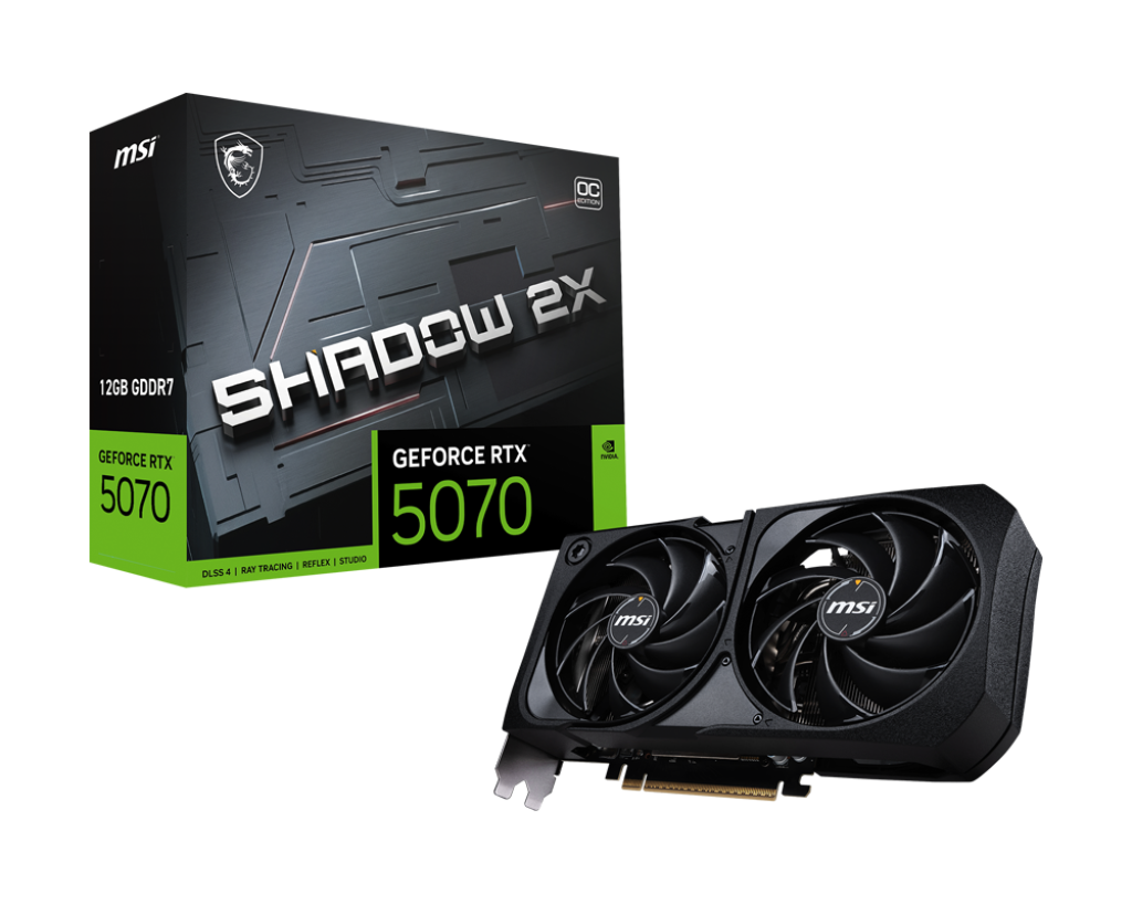 MSI RTX 5070 OC Shadow 2X 12GB Graphics Card MSI RTX 5070 OC Shadow 2X 12GB Graphics Card