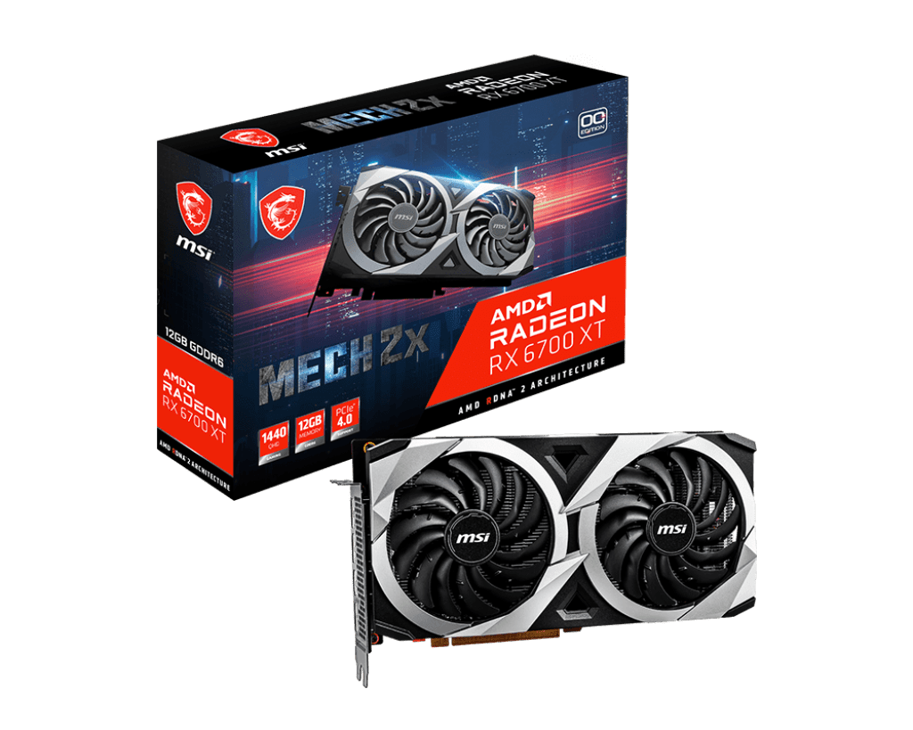 MSI Radeon RX 6700 XT MECH 2X GDDR6 5 MSI Radeon RX 6700 XT MECH 2X GDDR6 5