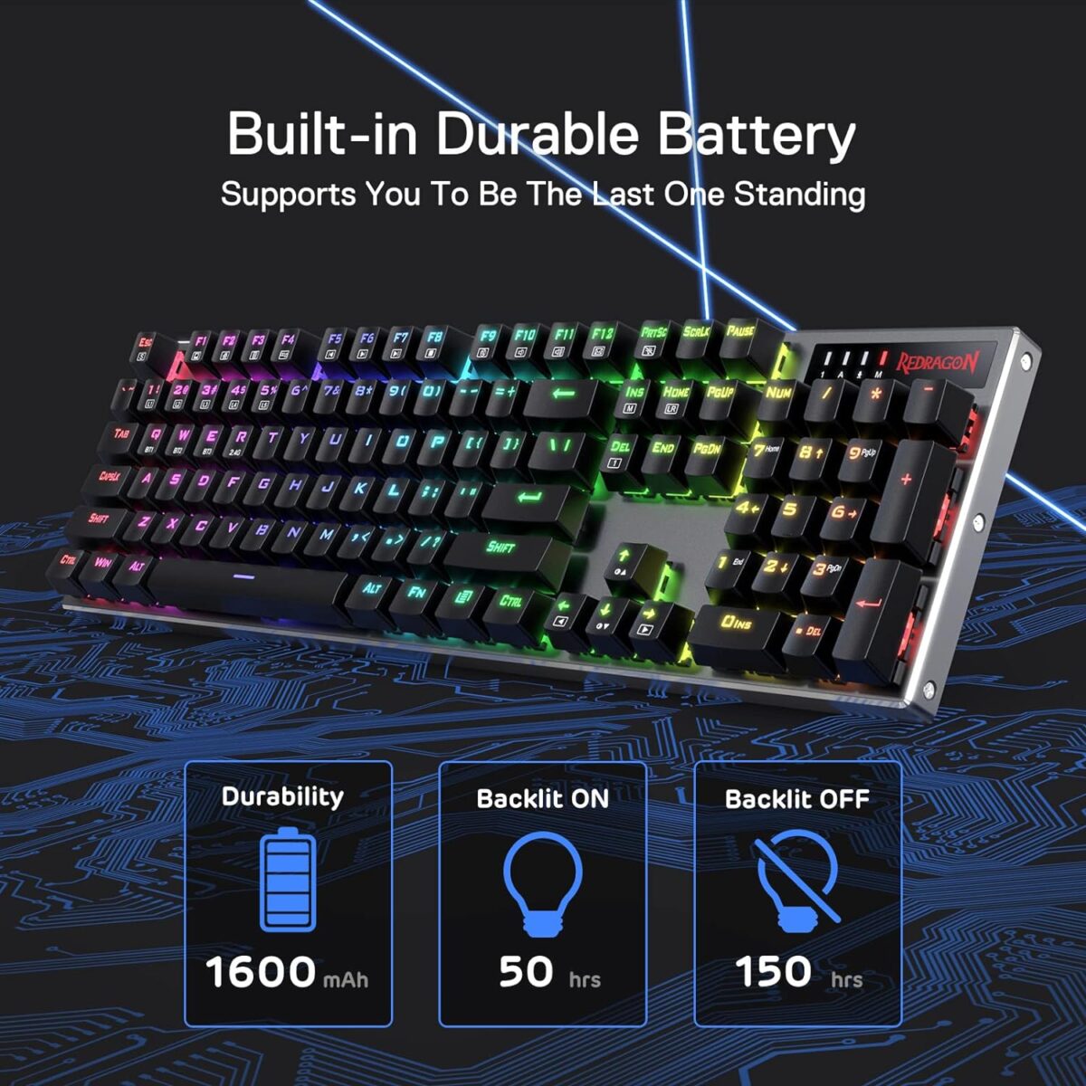 Redragon Dharma Pro K556 Pro Bluetooth Keyboard 6