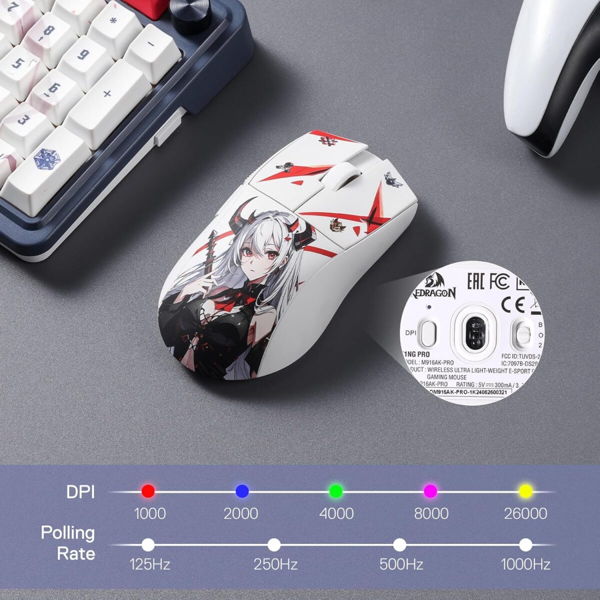 Redragon M916 AK Pro 3 Mode Gaming Mouse 8