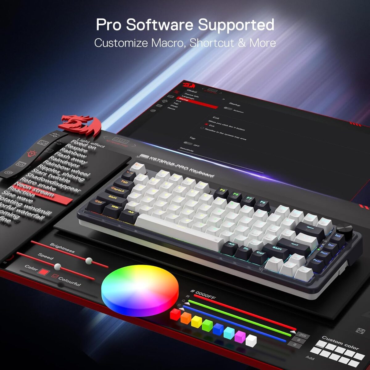 Redragon Ucal Pro K673 Black Keyboard 8