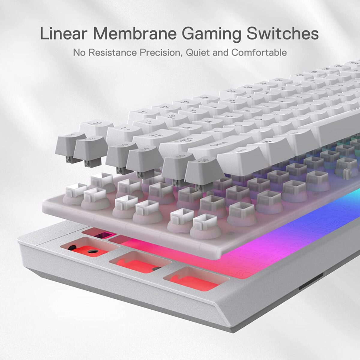 Shiva K512 Wired Membrane Keyboard White 3