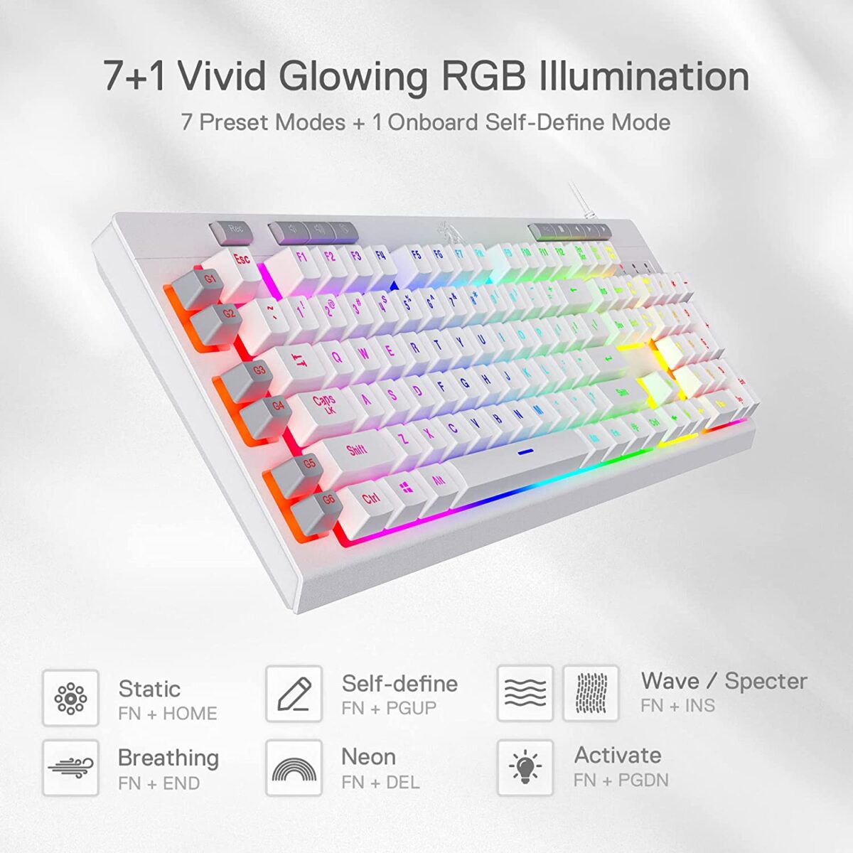 Shiva K512 Wired Membrane Keyboard White 4