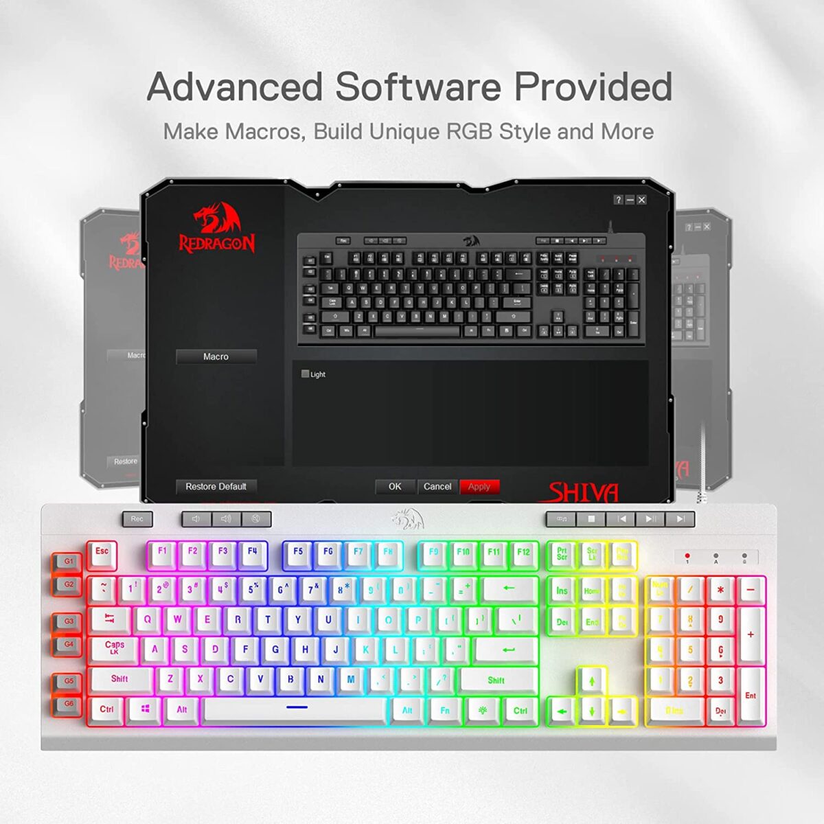 Shiva K512 Wired Membrane Keyboard White 6