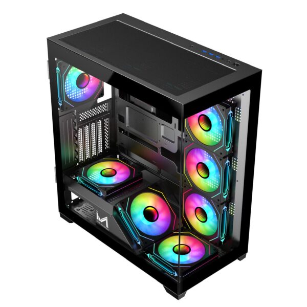 ICEMASTER Dynamite X7 Mid-Tower Gaming Case | 7 ARGB Fans