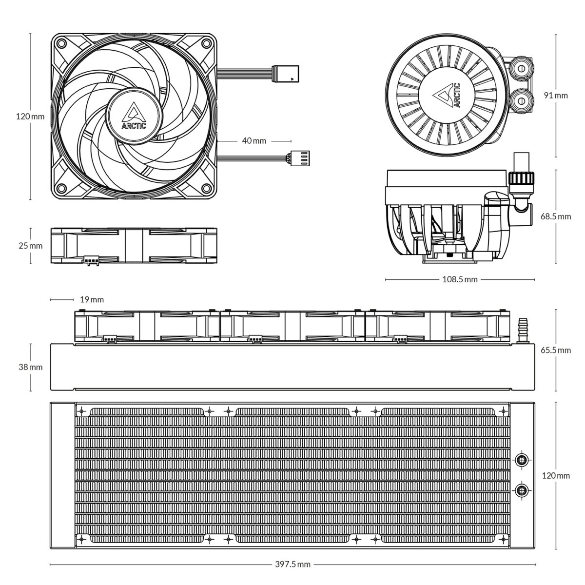 Arctic Freezer III ARGB Liquid CPU Cooler 15