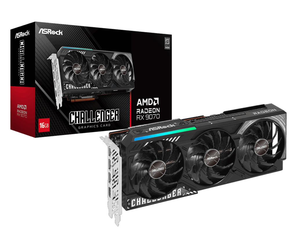 AsRock AMD Radeon RX 9070 Challenger 16GB Graphics Card