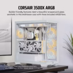 Corsair Chassis 3500X RGB White Cabinet 1