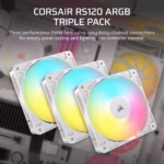 Corsair Fan RS120 ARGB White Triple Fan 1