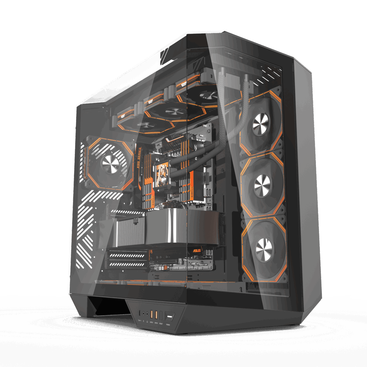 DarkFlash ARCEE DY470 Black ATC PC Case