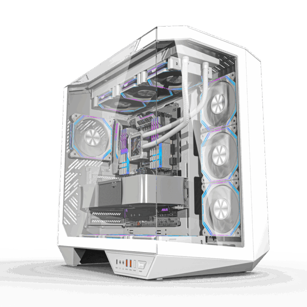 DarkFlash ARCEE DY470 White ATX PC Case