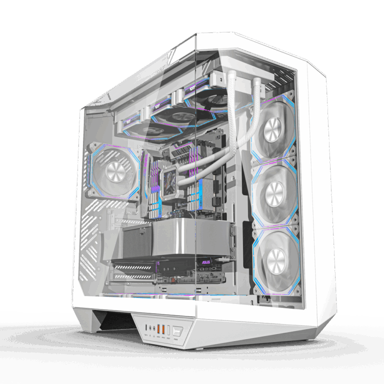 DarkFlash ARCEE DY470 White ATX PC Case