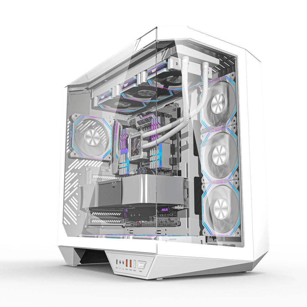 DarkFlash ARCEE DY470 ATX White Cabinet 1 DarkFlash ARCEE DY470 White ATX PC Case