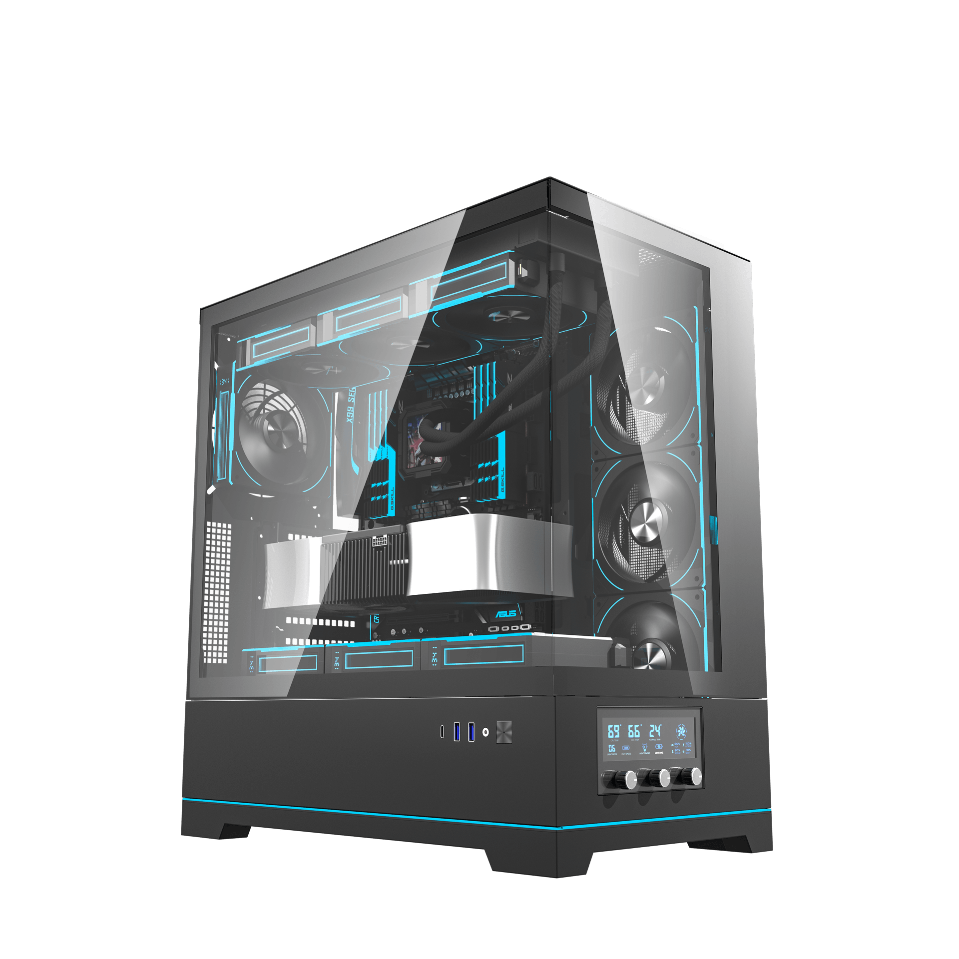 DarkFlash DY451 Pro Black ATX Cabinet 1 DarkFlash DY451 Pro Black ATX Cabinet 1