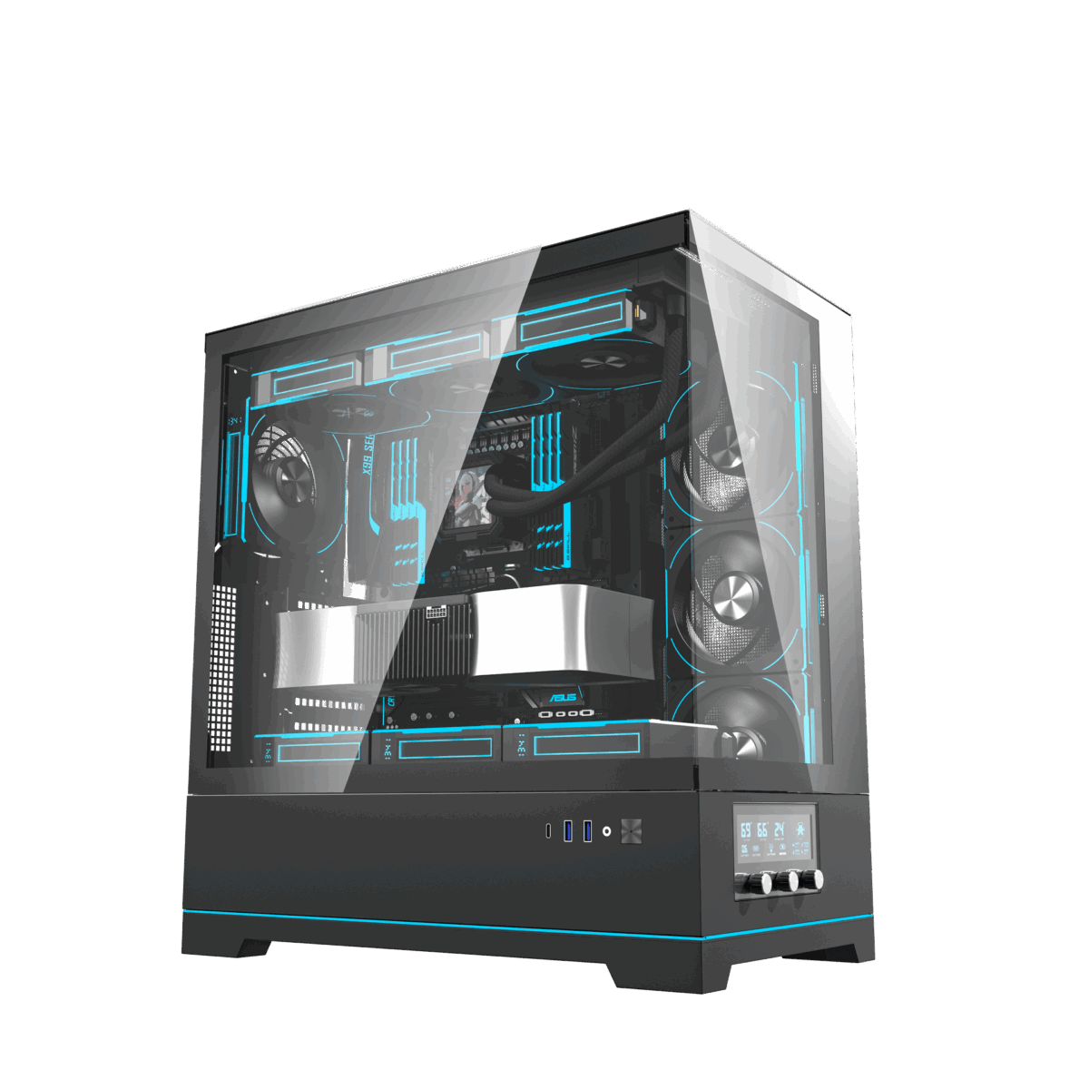DarkFlash DY451 Pro Black ATX Cabinet 2