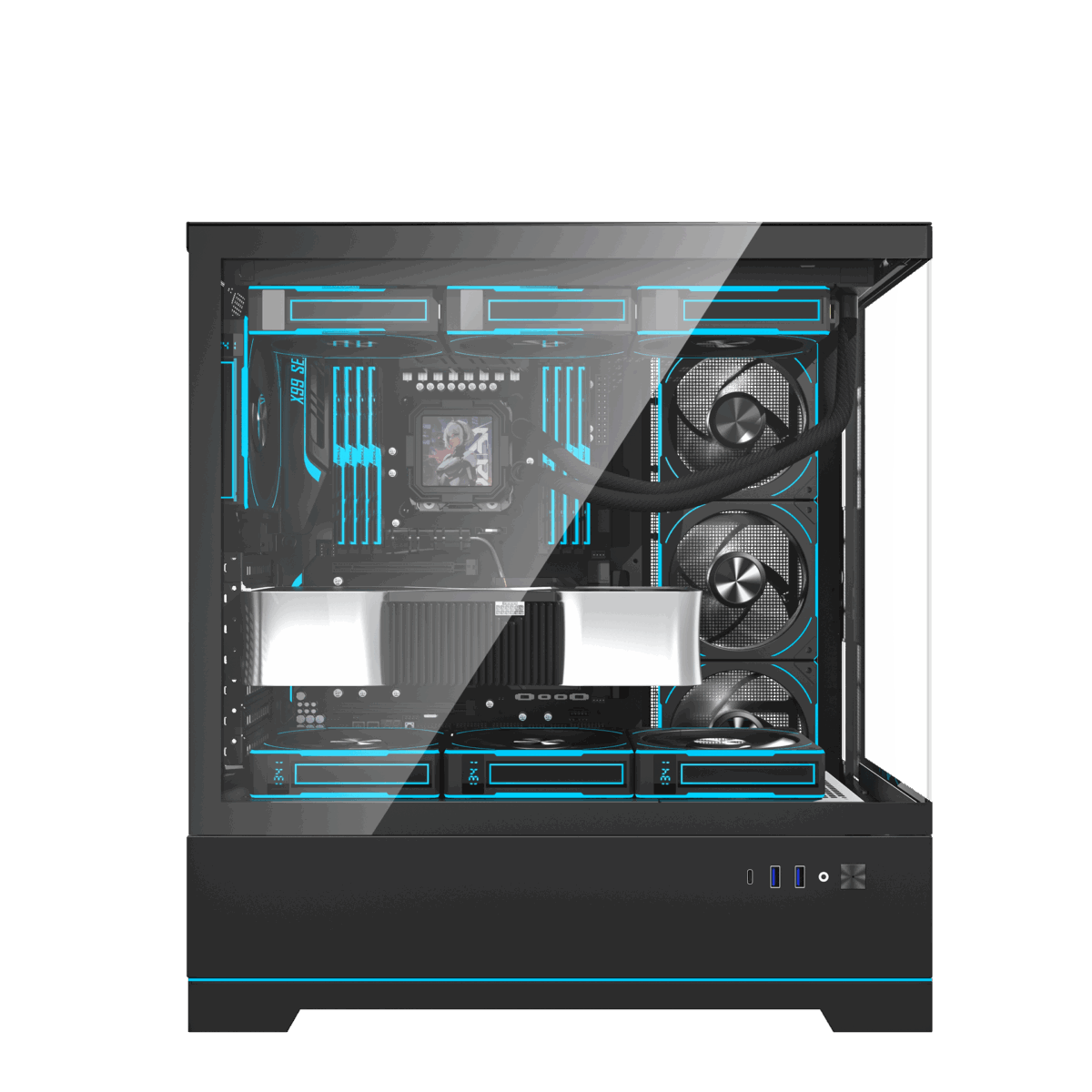 DarkFlash DY451 Pro Black ATX Cabinet 3