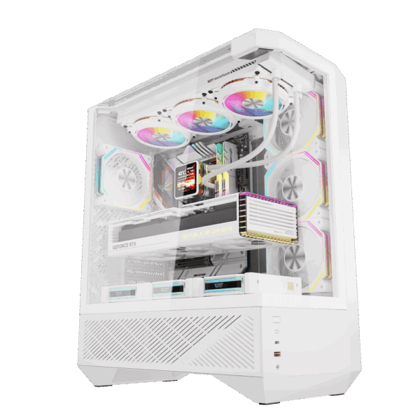 DarkFlash DY460 ATX White Desktop Cabinet 1