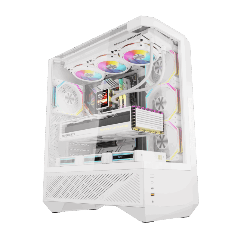 DarkFlash DY460 ATX White Desktop Cabinet 1