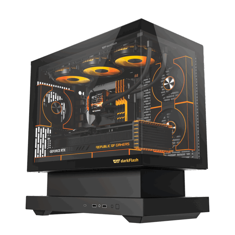 DarkFlash Floatron F1 M ATX Black Cabinet