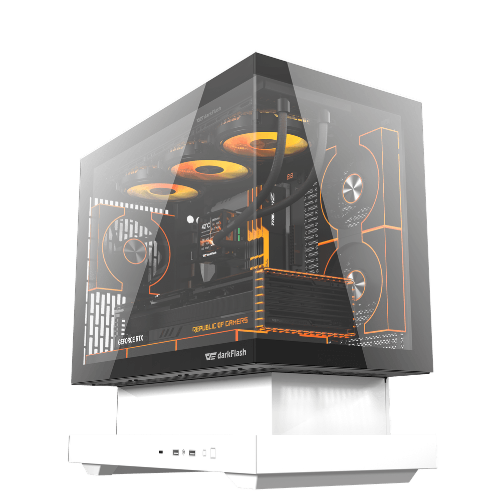 DarkFlash Floatron F1 M ATX White Cabinet 1 DarkFlash Floatron F1 M ATX White Cabinet 1