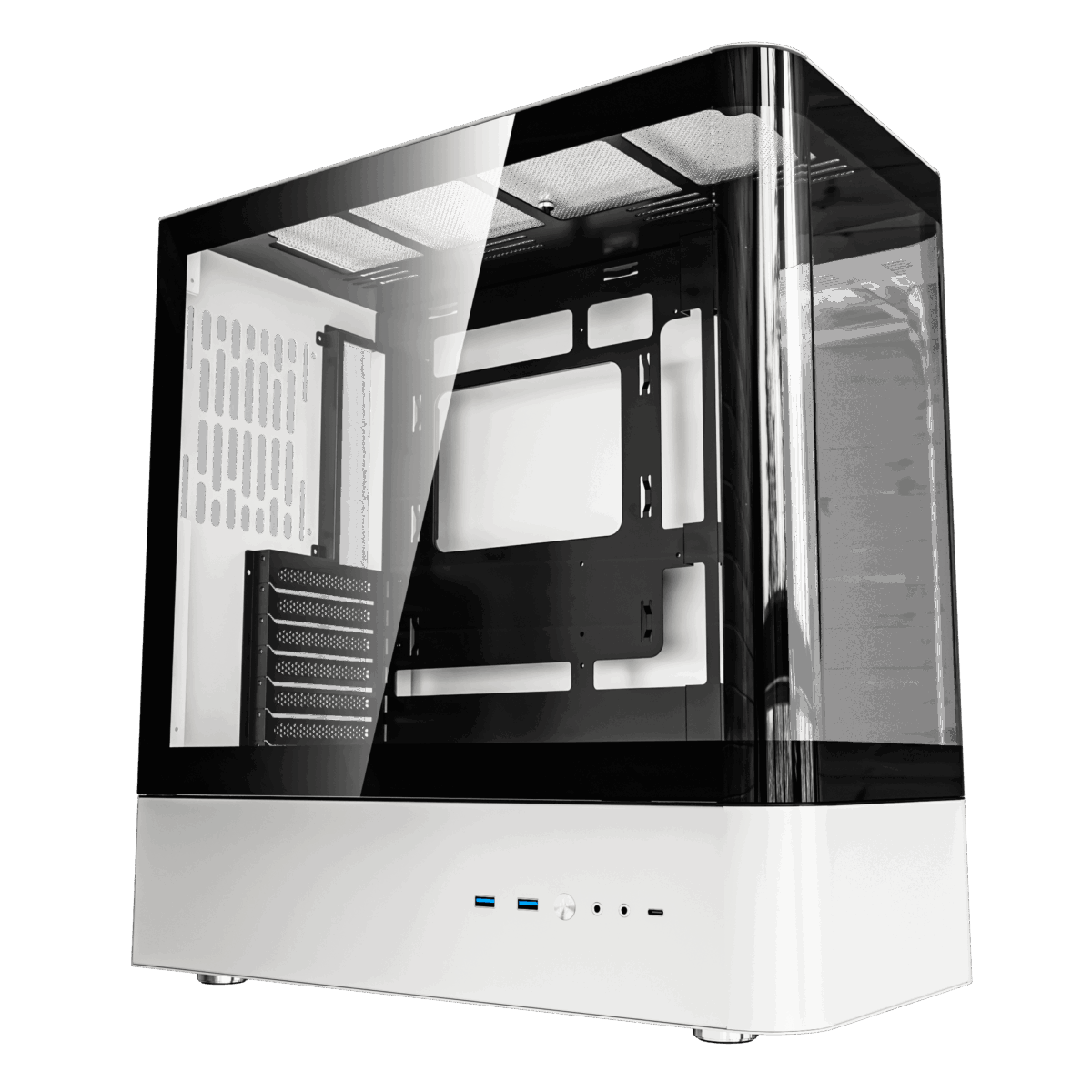 DarkFlash HM1 ATX White Desktop Cabinet 4