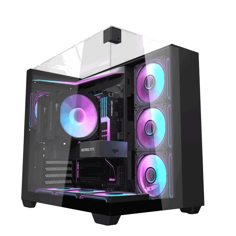 DarkFlash TH285 Black ATX Desktop Cabinet 1