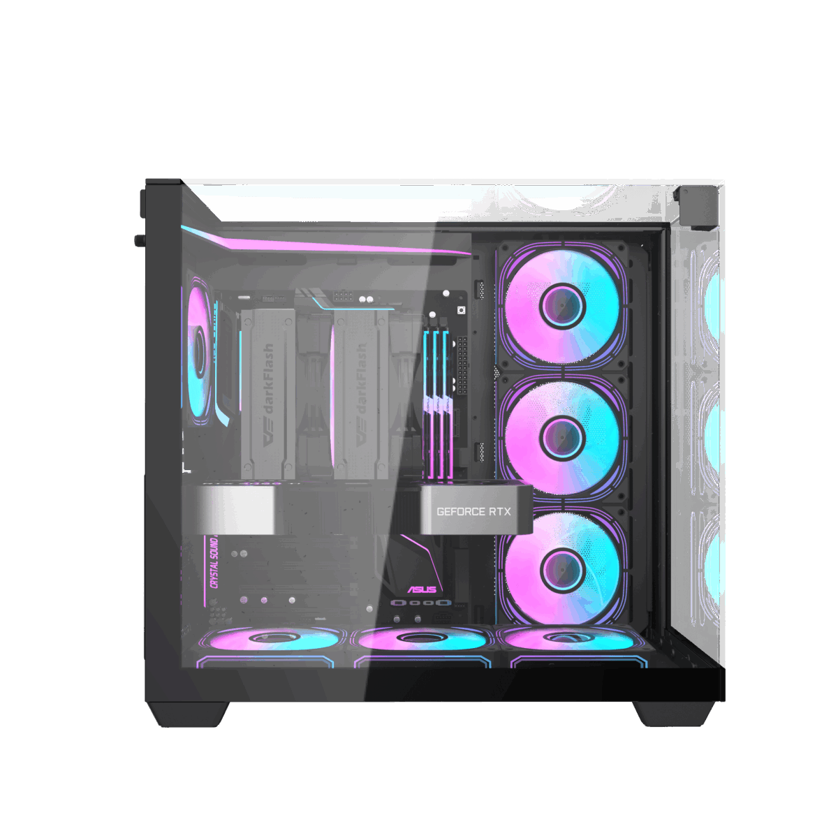 DarkFlash TH285 Black ATX Desktop Cabinet 2
